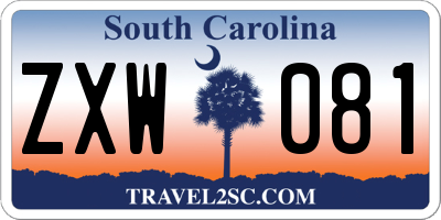 SC license plate ZXW081