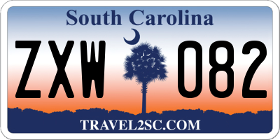 SC license plate ZXW082