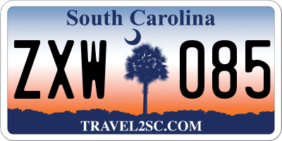 SC license plate ZXW085