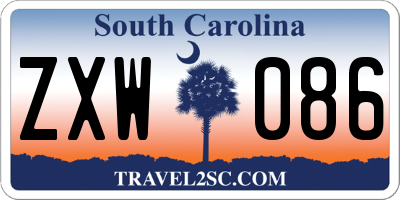 SC license plate ZXW086