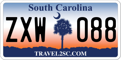 SC license plate ZXW088