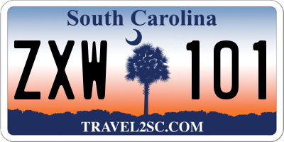 SC license plate ZXW101