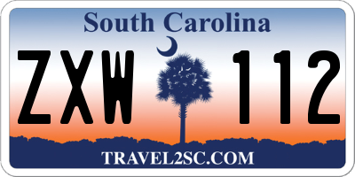 SC license plate ZXW112