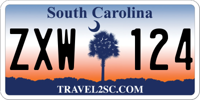 SC license plate ZXW124