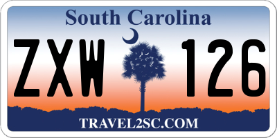 SC license plate ZXW126