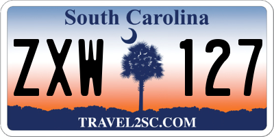SC license plate ZXW127
