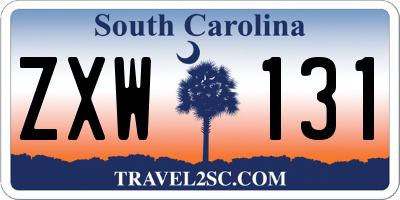 SC license plate ZXW131