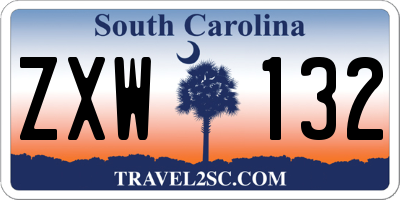 SC license plate ZXW132