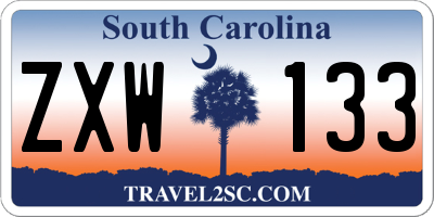 SC license plate ZXW133