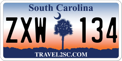 SC license plate ZXW134