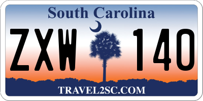 SC license plate ZXW140