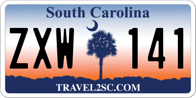 SC license plate ZXW141