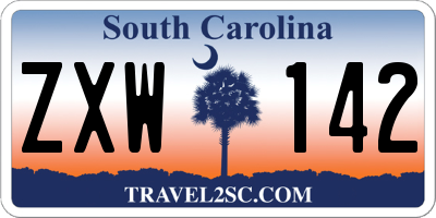SC license plate ZXW142