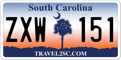 SC license plate ZXW151