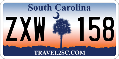 SC license plate ZXW158