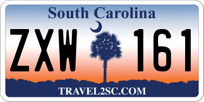 SC license plate ZXW161