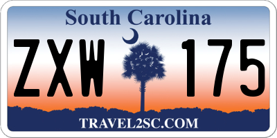 SC license plate ZXW175