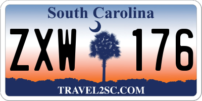 SC license plate ZXW176