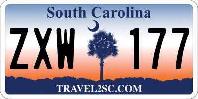 SC license plate ZXW177