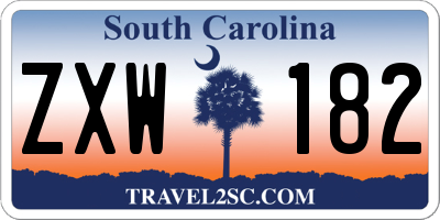 SC license plate ZXW182
