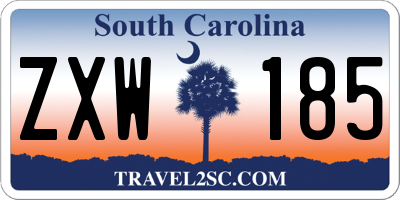 SC license plate ZXW185