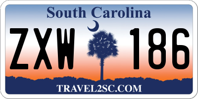 SC license plate ZXW186