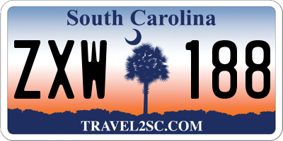 SC license plate ZXW188