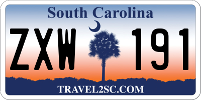 SC license plate ZXW191