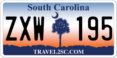 SC license plate ZXW195