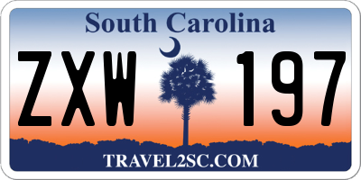 SC license plate ZXW197