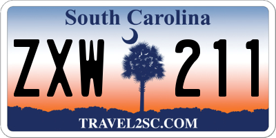 SC license plate ZXW211