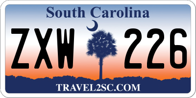 SC license plate ZXW226