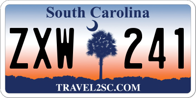 SC license plate ZXW241