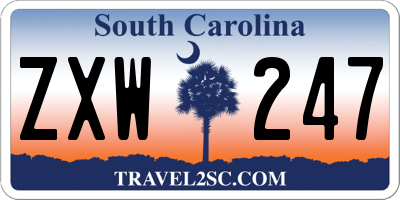 SC license plate ZXW247