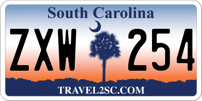 SC license plate ZXW254