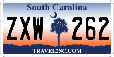 SC license plate ZXW262