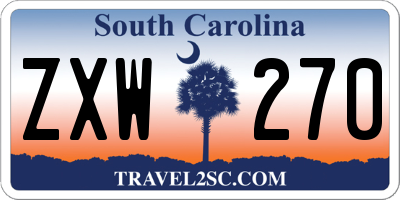 SC license plate ZXW270