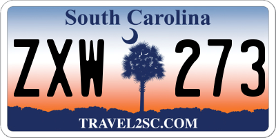 SC license plate ZXW273
