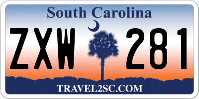 SC license plate ZXW281
