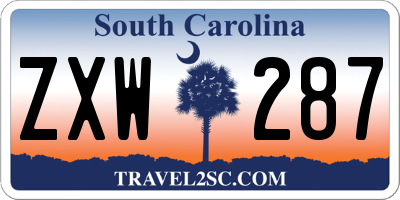 SC license plate ZXW287