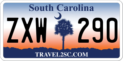 SC license plate ZXW290