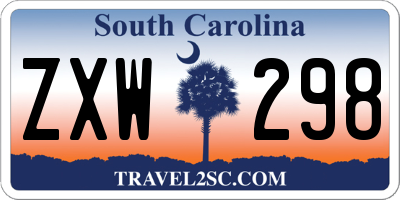 SC license plate ZXW298