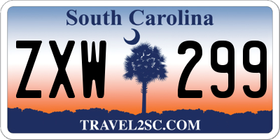 SC license plate ZXW299