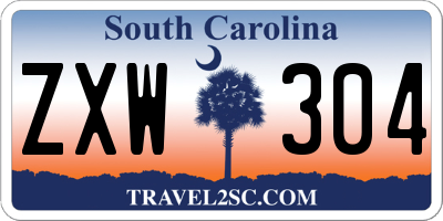 SC license plate ZXW304