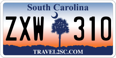 SC license plate ZXW310