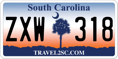 SC license plate ZXW318