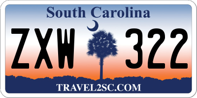 SC license plate ZXW322