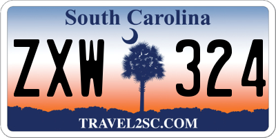 SC license plate ZXW324