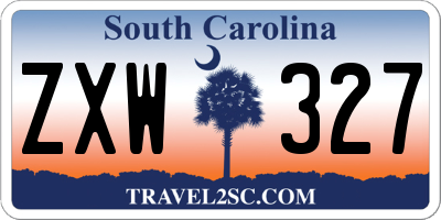 SC license plate ZXW327