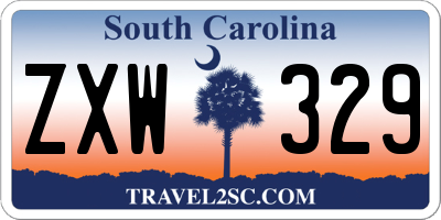 SC license plate ZXW329